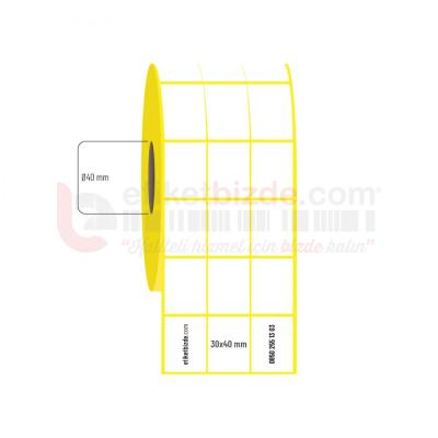 30mm x 40mm 3'lü Ayrık Vellum Etiket (Sticker)