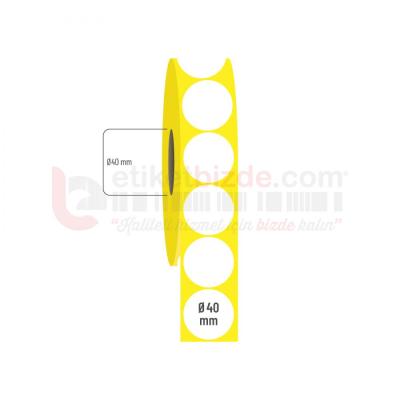 40mm x 40mm Oval Vellum Etiket (Sticker)
