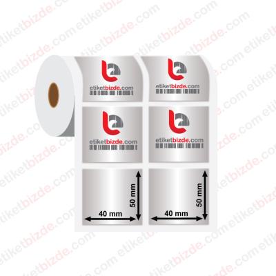 40mm x 50mm 2'li Ayrık Sılver Mat Etiket (Sticker)