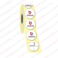 50mm x 50mm Oval Fastyre Etiket (Sticker)