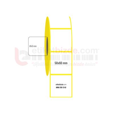 58mm x 60mm Termal Terazi Etiketi