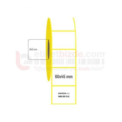 60mm x 45mm Kuşe Etiket
