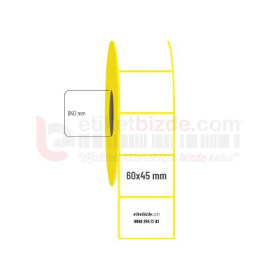60mm x 45mm Lamine Termal Etiket (Sticker)