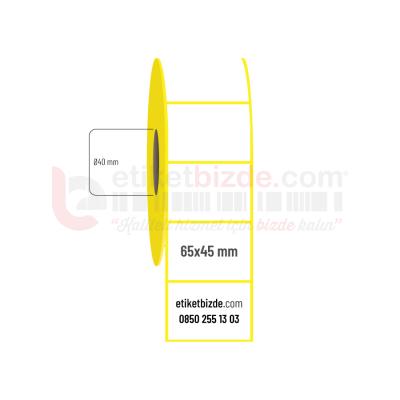 65mm x 45mm Lamine Termal Etiket (Sticker)