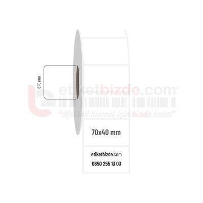 70mm x 40mm PP Opak Etiket (Sticker)