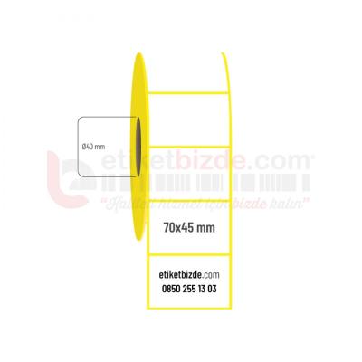 70mm x 45mm Kuşe Etiket