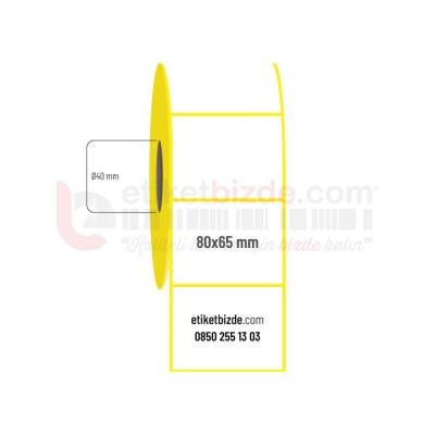 80mm x 65mm Kuşe Etiket