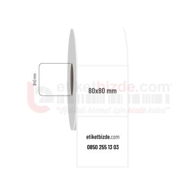 80mm x 80mm PP Opak Etiket (Sticker)