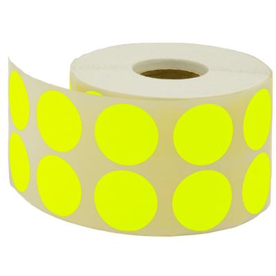 Nokta Etiketi Ø 25 mm Floresan Sarı