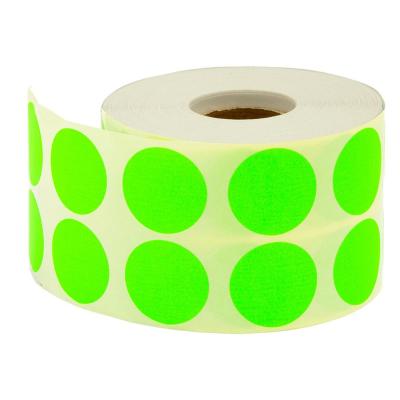 Nokta Etiketi Ø 25 mm Floresan Yeşil